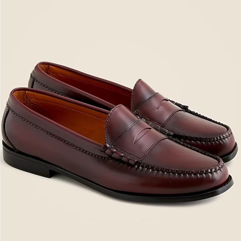 J.Crew Camden loafers in leather Size 9.5 & 9 Retail $158 brown  Read Descriptio